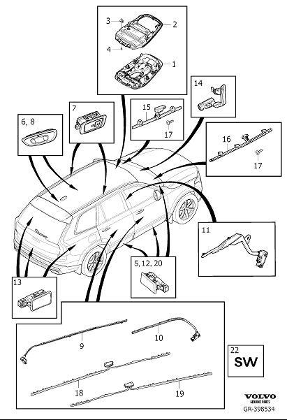 Diagram Lighting inner for your 2013 Volvo XC60   