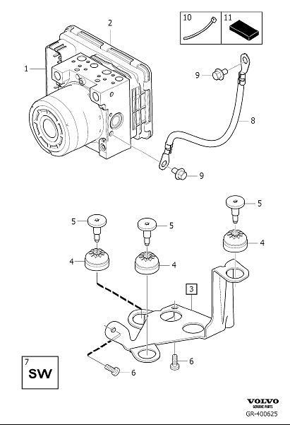 Diagram Hydraulic pump for your 2011 Volvo XC60   