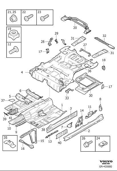 Diagram Floor section for your 1998 Volvo V70   