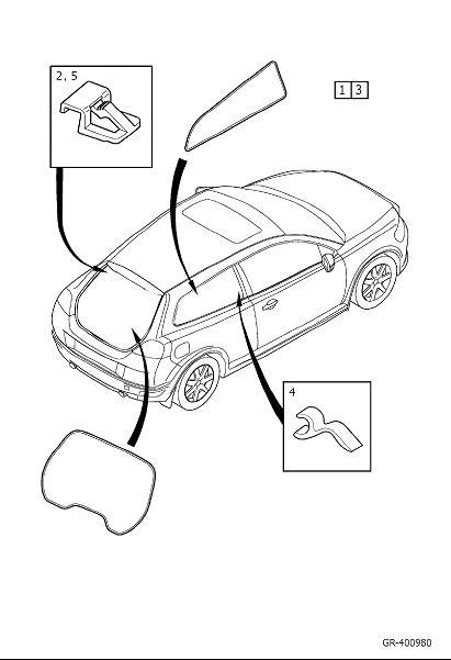 Diagram Sun curtain for your 2006 Volvo V70   
