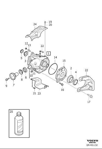 Diagram Adapter gearbox, angle gear and overdrive, bevel gear for your 2009 Volvo S80  4.4l 8 cylinder 