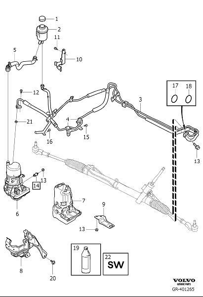 Diagram Servo equipment for your 2013 Volvo XC60   