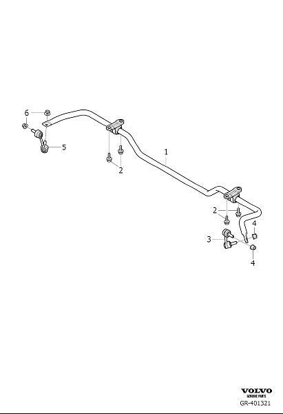 Diagram Anti-roll bar rear for your 2023 Volvo XC60   