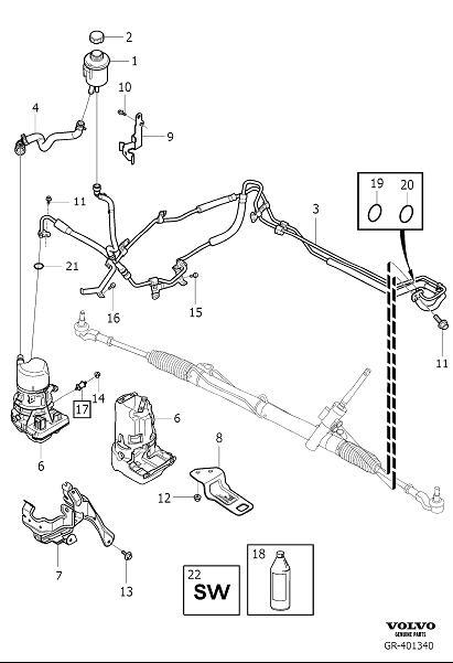 Diagram Servo equipment for your 2014 Volvo S60   