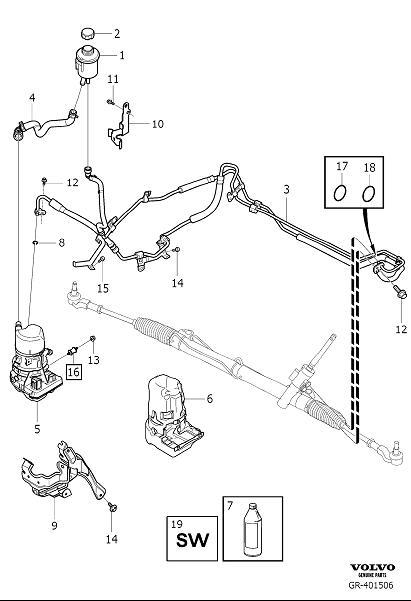 Diagram Servo equipment for your Volvo V60  