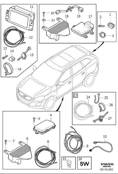 Diagram Park assist camera rear for your 2016 Volvo XC60   