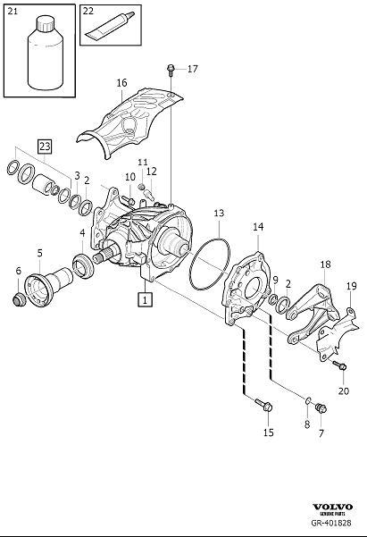 Diagram Adapter gearbox, angle gear and overdrive, bevel gear for your 1997 Volvo S90   
