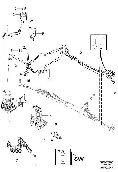 Diagram Servo equipment for your 2014 Volvo XC70  3.0l 6 cylinder Turbo 