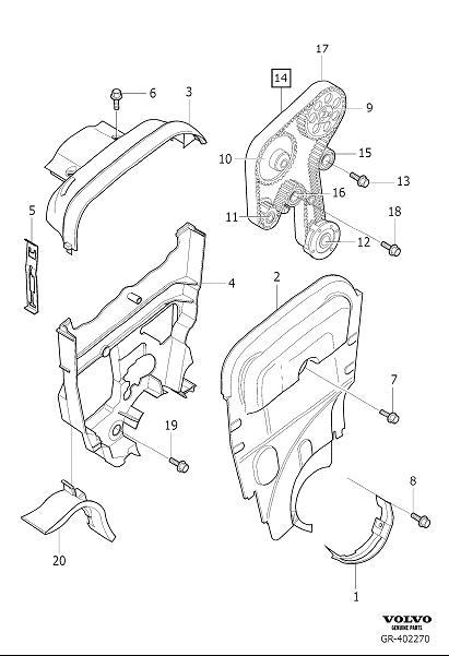 Diagram Belt drive, belt transmission for your Volvo S60 Cross Country  