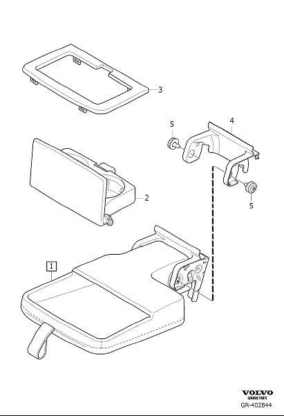 Diagram Armrest rear seat for your 1999 Volvo V70   