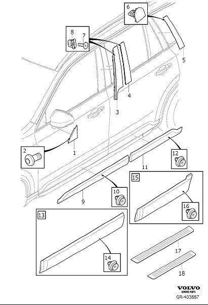 Full size assembly image of Trim parts external (1/2)