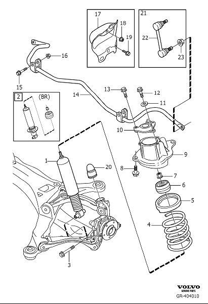 Diagram Rear suspension for your 2013 Volvo