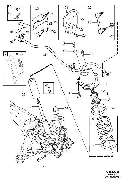 Diagram Rear suspension for your 1999 Volvo S80   
