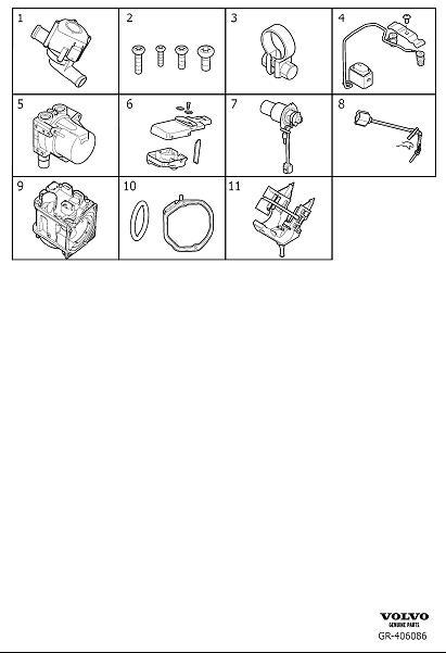 Diagram Repair kit auxiliary heater, fuel powered for your Volvo