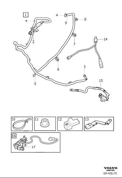 Diagram Battery cable for your 2020 Volvo S60   