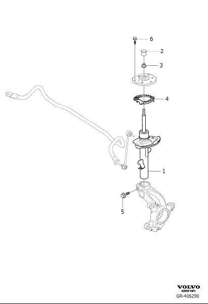Diagram Shock absorber front for your Volvo
