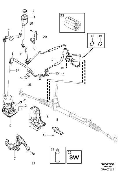 Diagram Servo equipment for your 2015 Volvo S60  2.5l 5 cylinder Turbo 