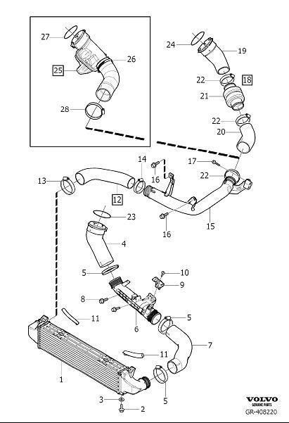 Diagram Intercooler for your Volvo V60  