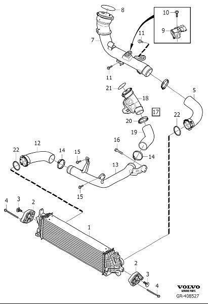 Diagram Intercooler for your Volvo XC60  
