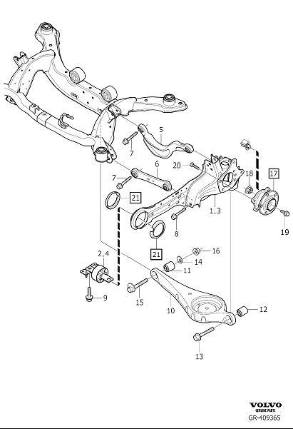 Diagram Rear suspension for your 2022 Volvo XC60   