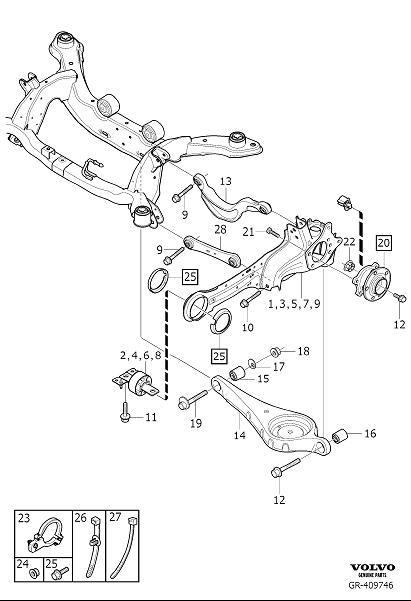 Diagram Rear suspension for your 2000 Volvo V70   
