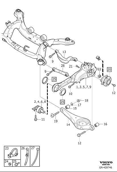 Diagram Rear suspension for your 2021 Volvo XC60   