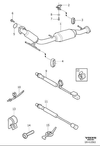 Diagram Catalytic converter for your 2006 Volvo S40   
