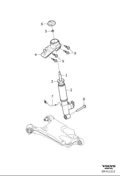 Diagram Shock absorber rear for your Volvo XC90  