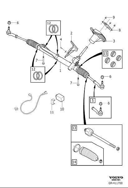 Diagram Steering gear for your Volvo XC60  