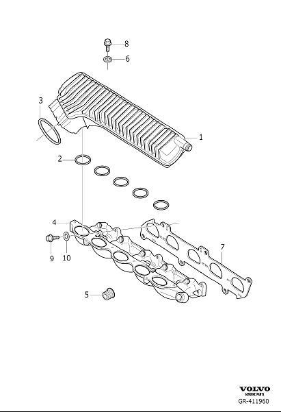 Diagram Inlet manifold for your 2010 Volvo S40   