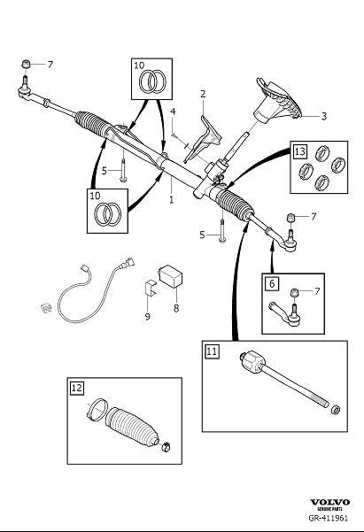 Diagram Steering gear for your 2020 Volvo V60 Cross Country   