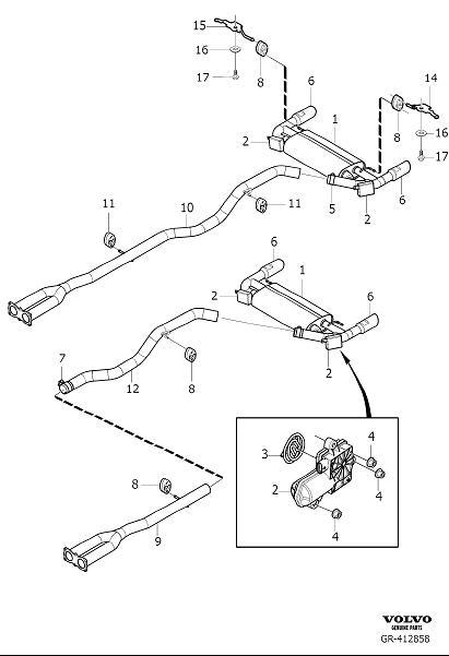 Diagram Exhaust system for your 2019 Volvo XC60   