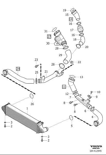Diagram Intercooler for your 2012 Volvo S60   