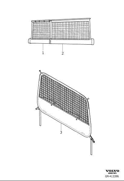 Diagram Luggage net for your 1999 Volvo V70   