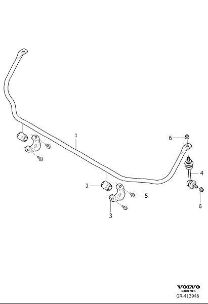 Diagram Anti-roll bar rear for your Volvo S60 Cross Country  