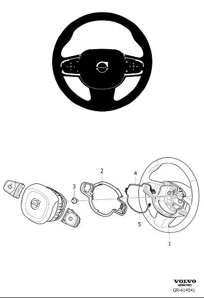 Diagram Steering wheel, 3-spoke for your 2018 Volvo V90 Cross Country   