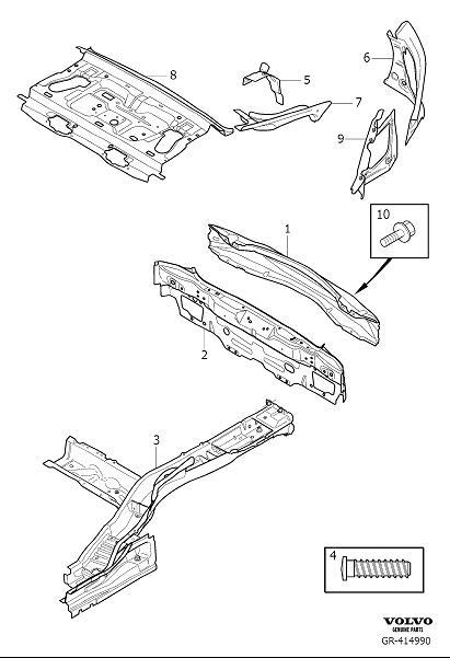 Diagram Rear section for your Volvo S60  