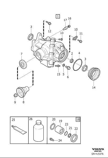 Diagram Angle gear, Bevel gear for your 2021 Volvo XC90   