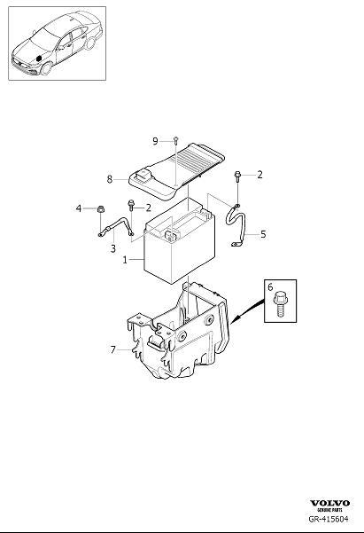 Diagram Support battery for your 2010 Volvo XC60   