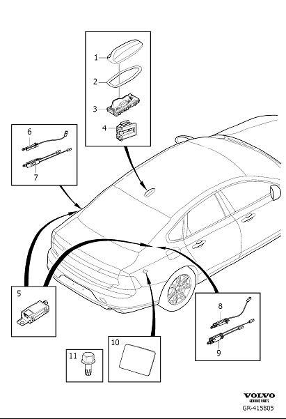 Diagram Antenna system for your 2004 Volvo C70   