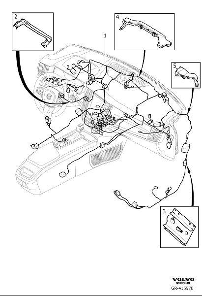 Diagram Cable harness dashboard for your 2003 Volvo V70   