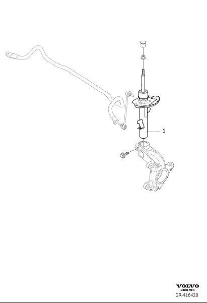 Diagram Shock absorber front for your 2016 Volvo S60   