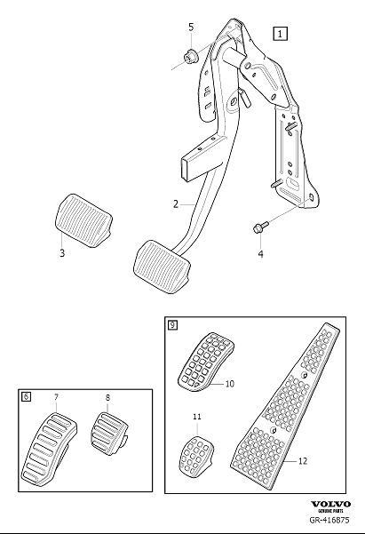 Diagram Brake control brake pedal for your Volvo S60 Cross Country  