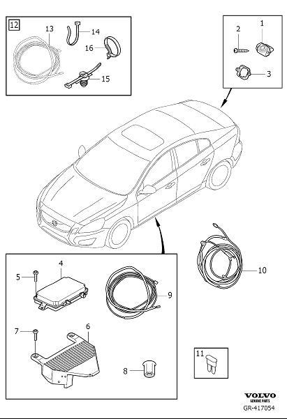 Diagram Park assist camera rear for your 2023 Volvo V60 Cross Country   