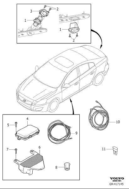 Diagram Park assist camera rear for your Volvo