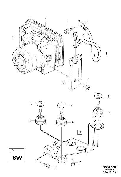 Diagram Hydraulic pump for your Volvo V60  