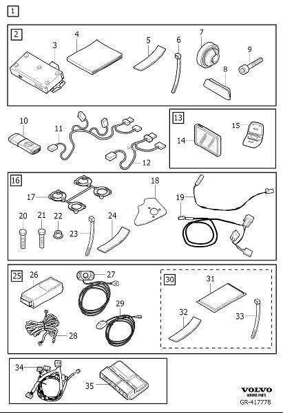 Diagram Mobility connection package for your 2002 Volvo S40   