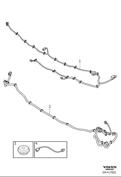 Diagram Cable harness rear bumper for your 2011 Volvo XC60   