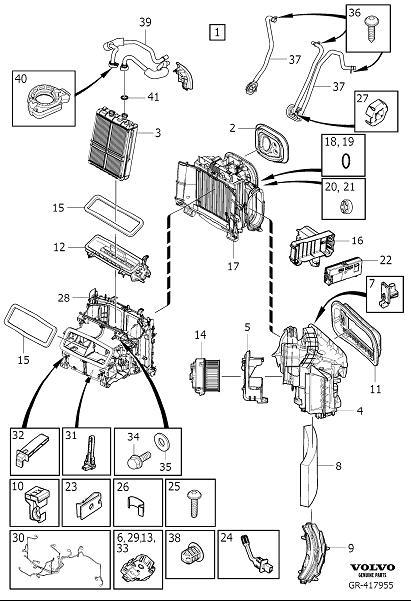 Diagram Climate unit assembly for your 1998 Volvo S90   