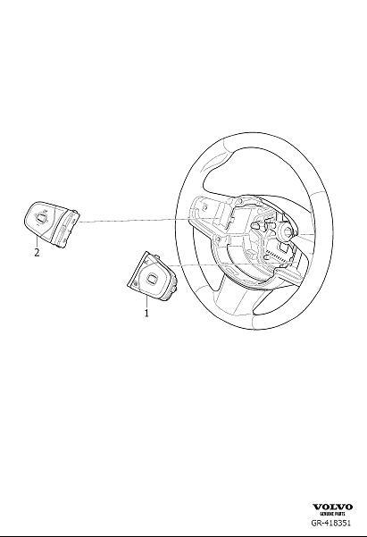 Diagram Switch steering wheel for your 2003 Volvo V70   
